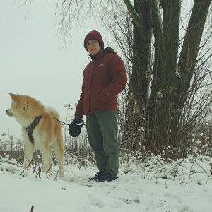 Sammy and Nacho in the snow